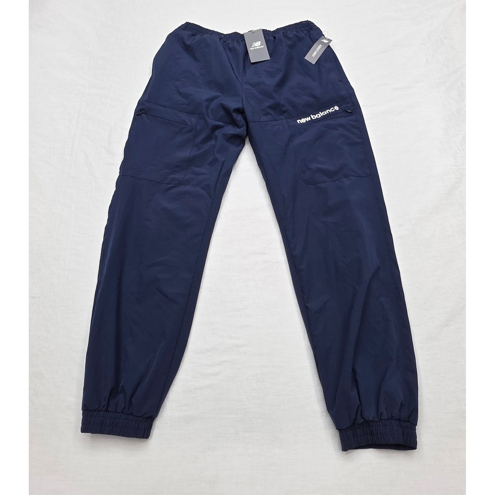 New Balance Mens XL Navy Blue Fleece Lined Jogger Pants Athletic Winter Warm